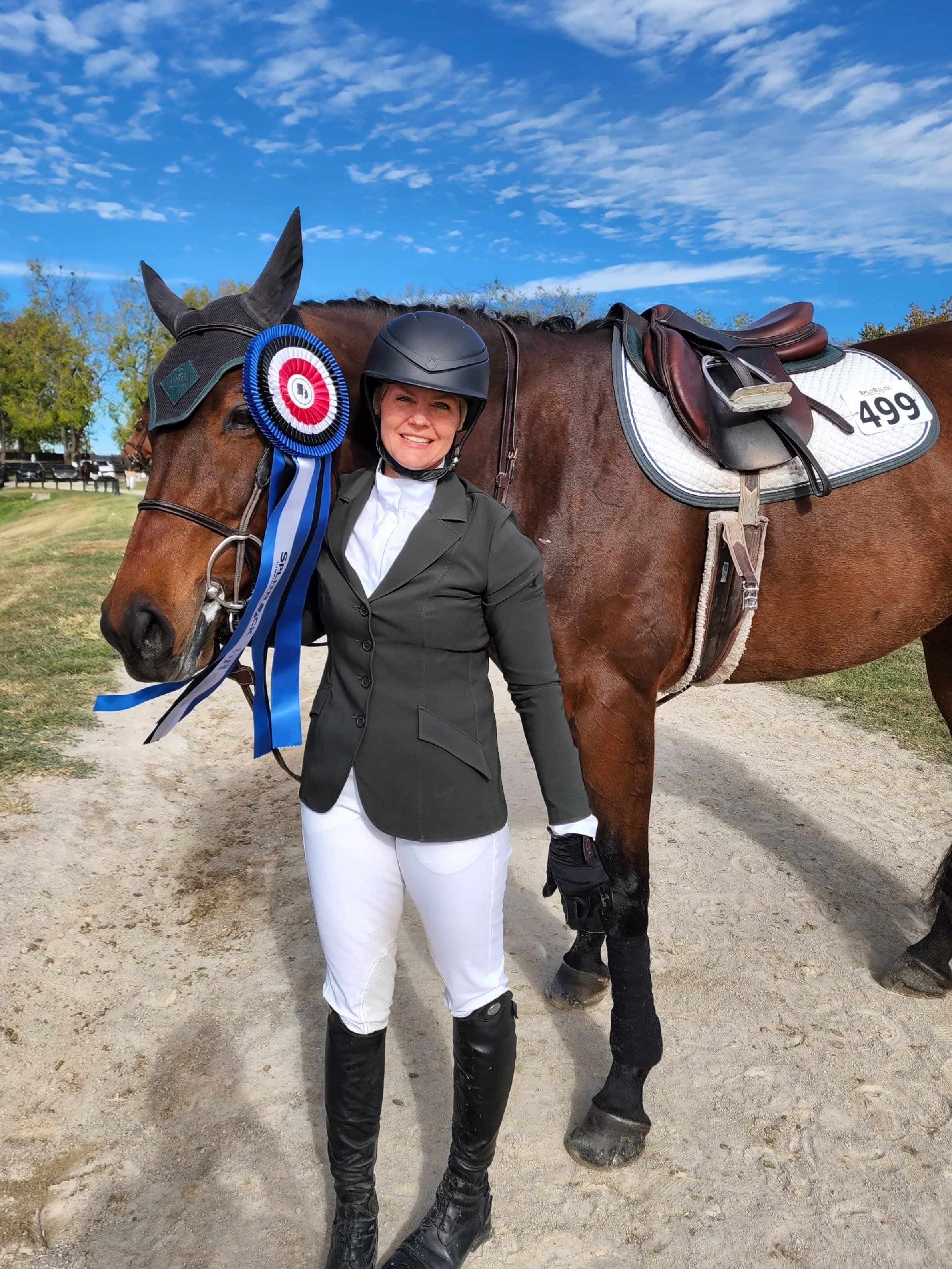 Equestrian portrait at a horse show